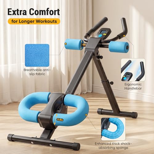 Image of NEWBULIG Ab Machine, Abs Workout Equipment for Home Gym, Adjustable Ab Trainer Machine for Stomach Workout, Foldable Abdominal Trainer