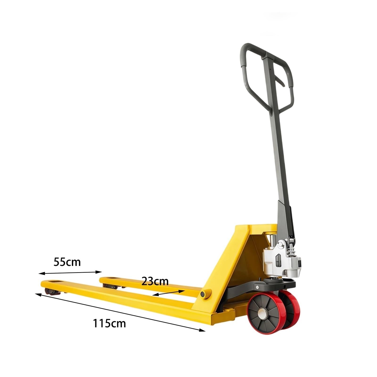 Ręczny hydrauliczny wózek paletowy o udźwigu 2000 kg do transportu materiałów magazynowych