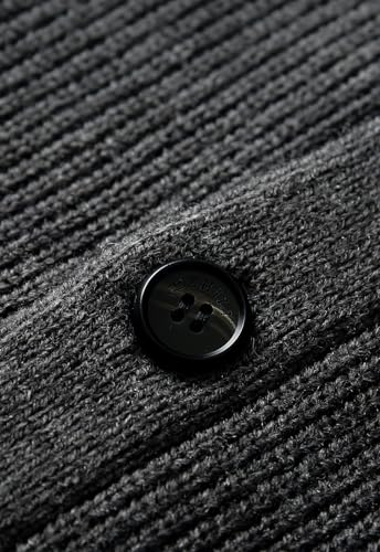 Men's Shawl Collar Cardigan Sweater Button Slim fit Wired Knitted Merino Wool Sweater4