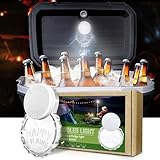 PXHADSMIER Cooler Light - Camping Cooler Accessories, Inside Cooler Lid Light with Auto Shut Off, Camping Gifts for Men (White), Common