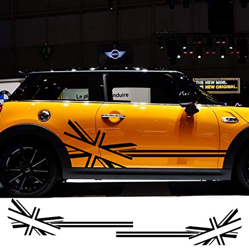 Piaobaige 2 Pièces Autocollant De Décalcomanies De Bande Latérale De Voiture pour Mini Cooper R56 R57 R58 R50 R52 R53 R59 R61 R60 F60 F55 F56 F54 Cover