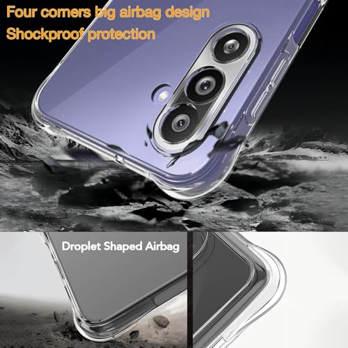 Image of REALCASE Silicone Samsung M36 5G Back Cover Case, Scratch Resistant Protective Crystal Clear Transparent Shock Proof Bumper Back Cover Case for Samsung Galaxy M36 5G