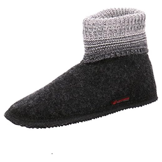 Hohe Hausschuhe Warm Damen Hausstiefel Winter Hüttenstiefel Plüsch Dick Hüttenschuhen Unisex Winterhausschuhe Kuschelig Wärme Pantoffeln Rutschfest Bequem Slipper Stiefel Schuhe für Drinnen Draußen 7 GIESSWEIN Unisex Baumkirchen Hohe Hausschuhe, Anthrazit 019, 39 EU