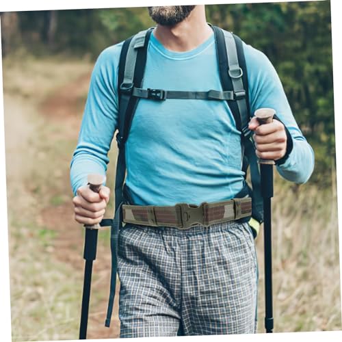 Beaupretty 1pc Outdoor Belt for Men Quick-release Buckle Army Green Waistband for Climbing Hunting and Sports Activities4