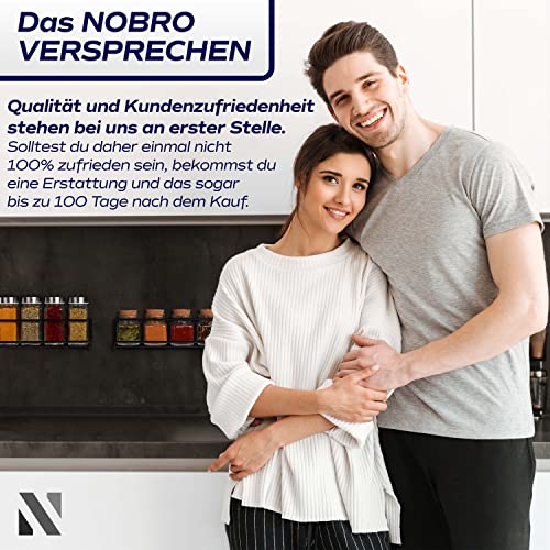 NOBRO® Gewürzregal - 4er Set - Modern und stilvoll dank versteckter Befestigung - Individuell benutzbar - Stabil und… - Image 8