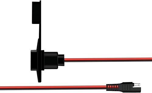 Miniatura 2 de LIXIN - Cable SAE de 12 AWG, puerto de pared lateral SAE resistente a la intemperie, montaje en panel de conexión rápida SAE impermeable para