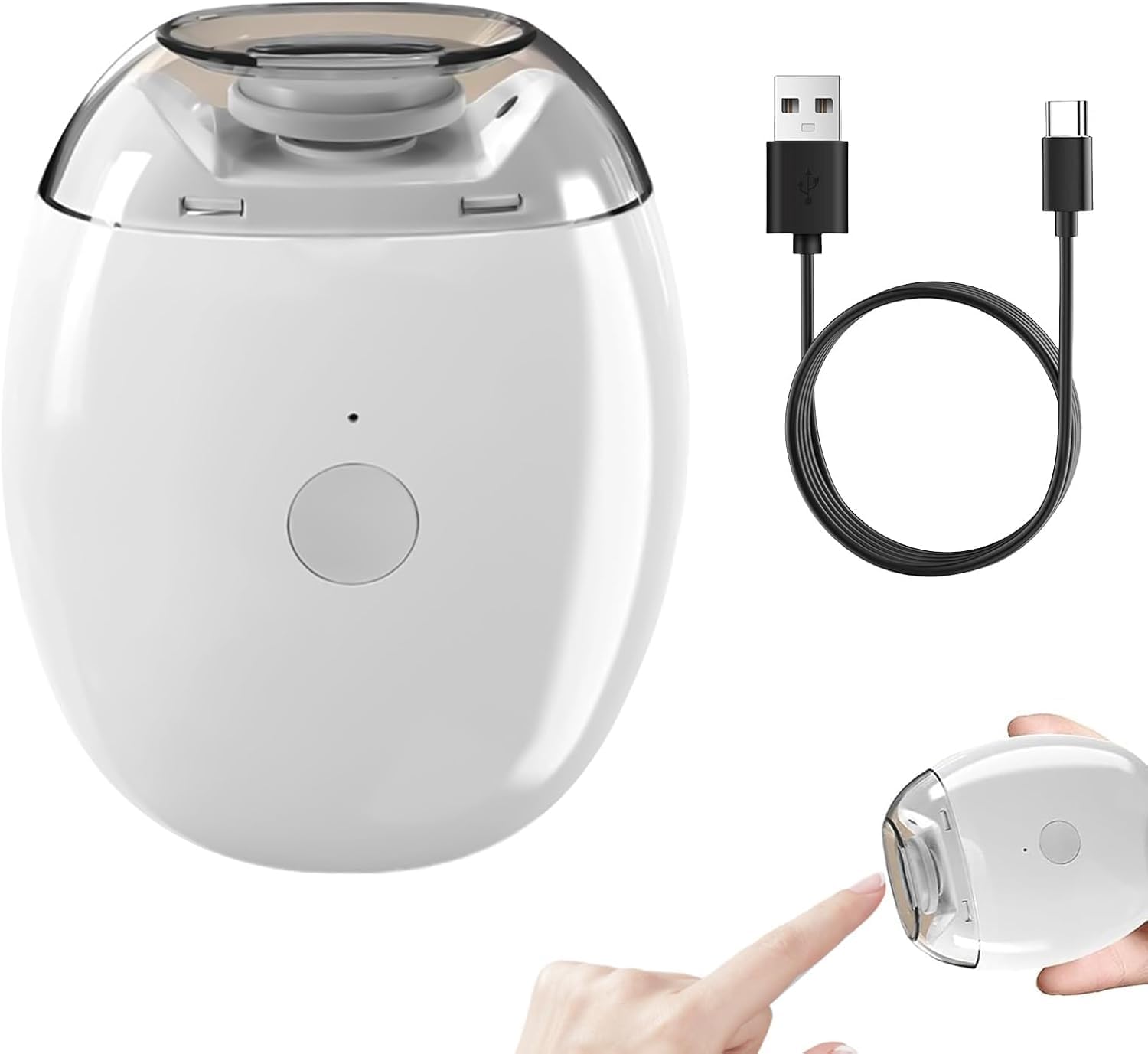 Cathiya Sales Electric Nail Clipper Universal Portable Fingernail Grinder with LED Light, 3 Speed Settings, USB Rechargeable, Auto Nail Cutter & Polisher, Safe Nail Trimmer for Adults, Kids & Seniors (Pack of 1)-image-23