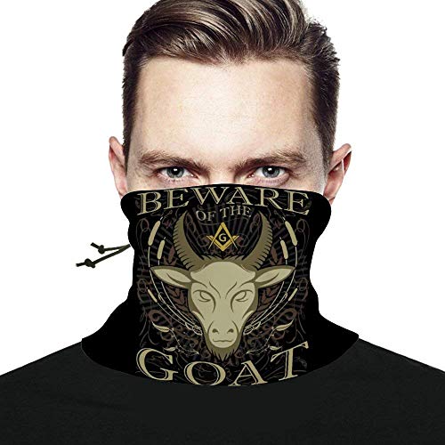 519 Personalized Custom Masonic Shriner Freemason Compass Square Seamless Fashion Face Cover Bandanas Neck Gaiter Lightweight Face Scarf Bandanas for Outdoor Sports