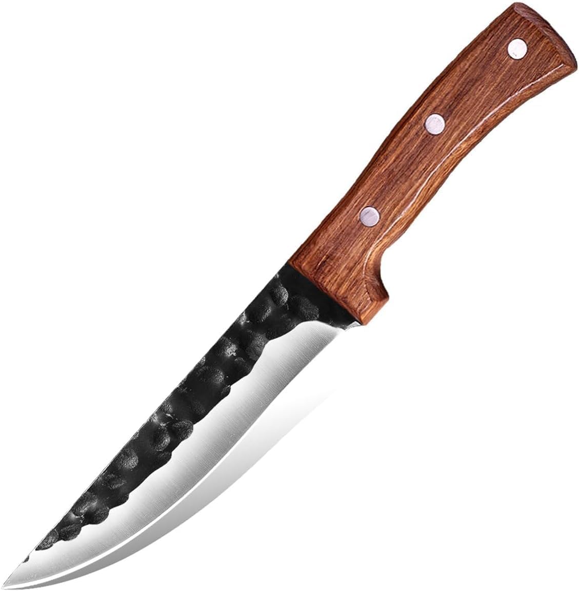 Japanese Chef Knife High Carbon Steel Butcher Knife, Meat Cleaver & Boning Knife Kitchen with Ergonomic Handle for Cutting Meat, Bone, Fish & Vegetables, Fruits (Pack of 1) (043_E)