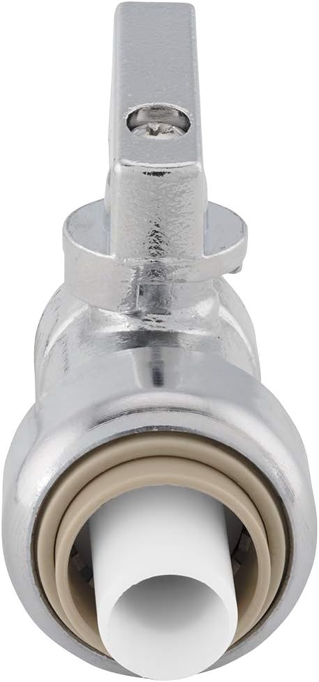 1/2" x 1/4" OD COMP PlumBite® Push On Supply Stop, Straight, Bagged
