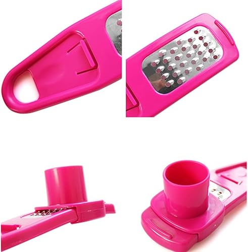 Miniatura 5 de Trituradora de ajo de alta calidad con pelador de rodillos de silicona, a prueba de óxido y apta para lavavajillas (rosa)
