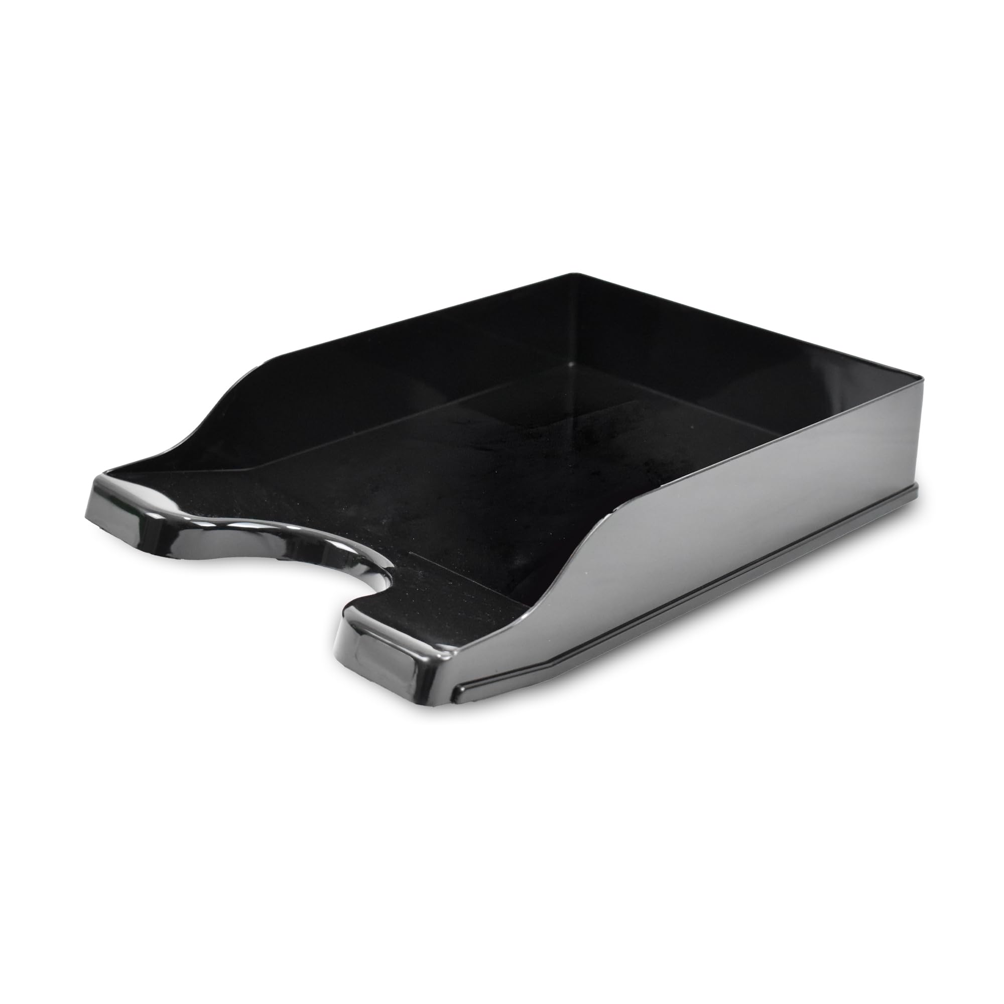 Deflecto Gemstone collection Contemporary Self Stacking Letter Tray - Onyx