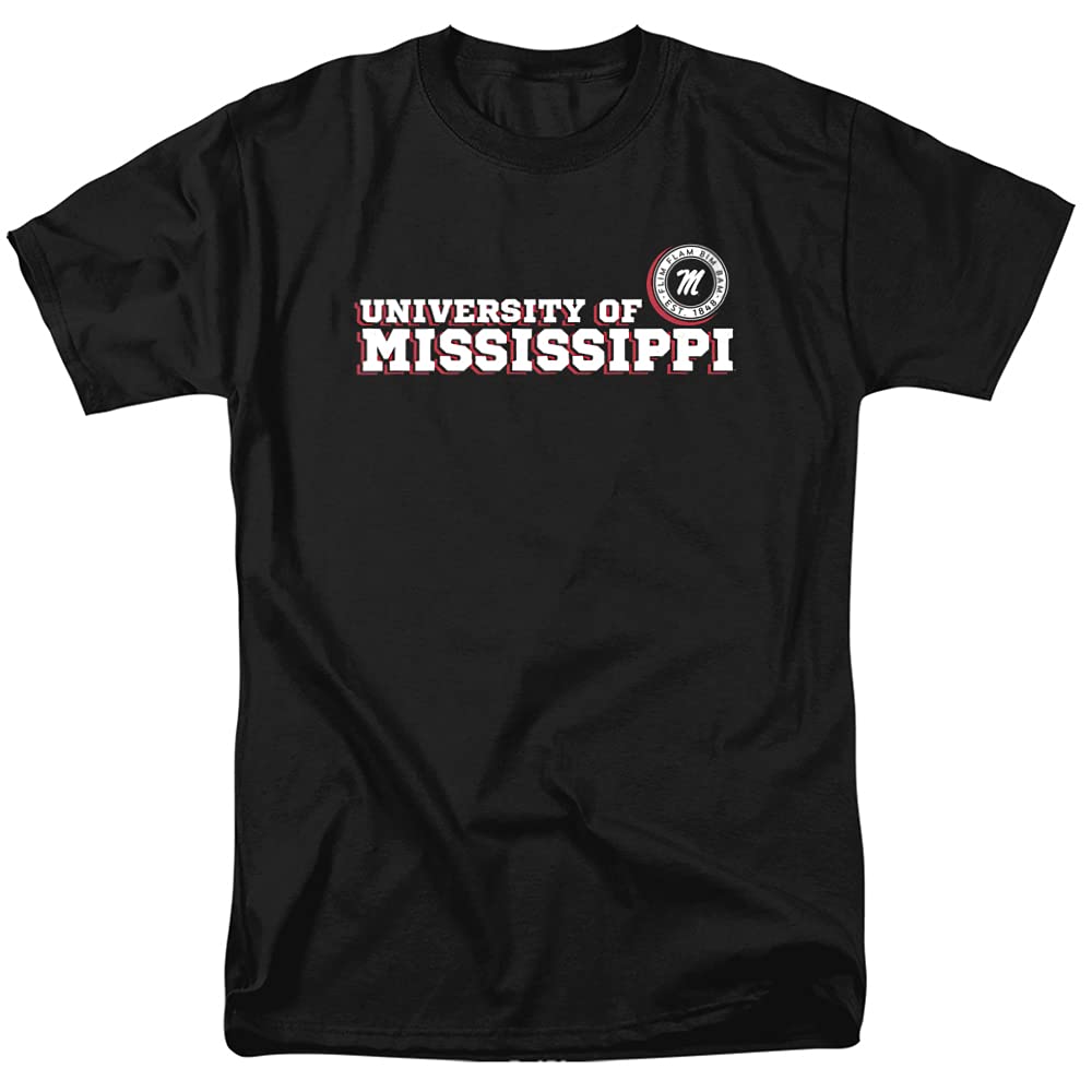 University of Mississippi Official Block Text Unisex Adult T Shirt