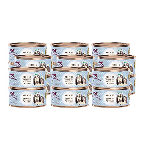 Terra Canis Pferd, Steckrübe, Fenchel & Salbei Mini-Hunde Nassfutter, 18x100g I Premium Hundefutter in 100% Lebensmittelqualität Aller Rohstoffe I Kalziumreich, gesund, Getreide- & glutenfrei