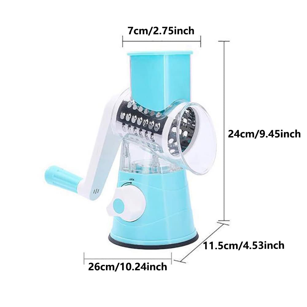 Käsehobel Rotary Cheese Grater Elektrische Reibe mit 2 austauschbaren Edelstahl Automatische Käsereibe für Küche Home Gadgets