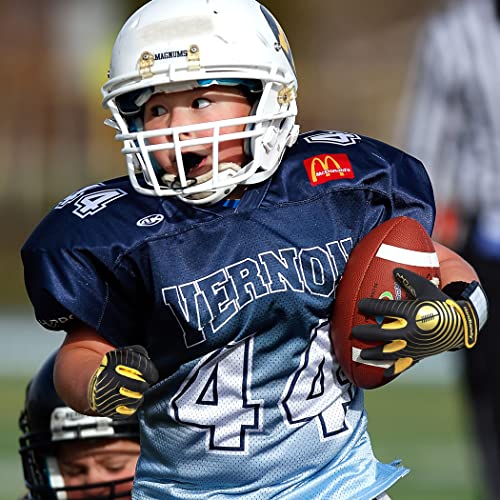 image for HANDLANDY Kid Football Gloves, Sticky Wide Receiver Gloves for Youth, 