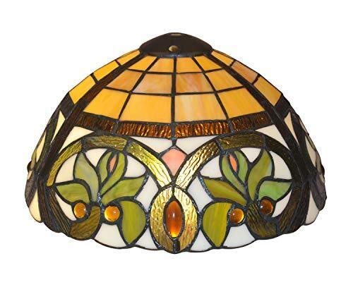 シンプルなデザインペンダント照明器具 ティファニーStyleFlower表ランプ交換ランプシェードのみ、ステンドグラス、11-5 /  8インチ幅、マルチカラー、除外アクセサリー、1のパック