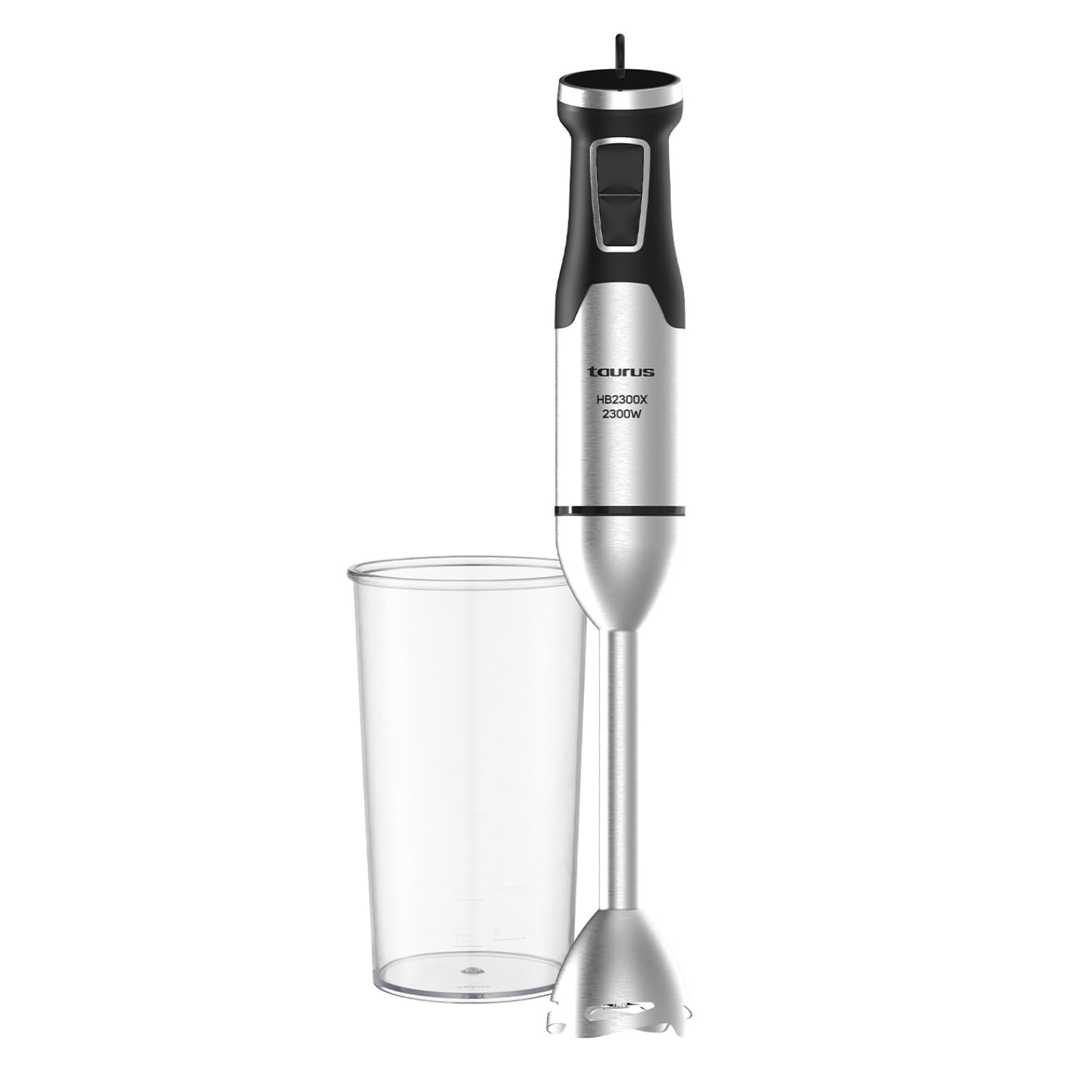 Taurus – Batidora de mano HB2300X | 2300 W | 4 Cuchillas Inox | Regulador de velocidad | Función Turbo | Diseño antisalpicaduras | Accesorio: vaso medidor 1 L - 1
