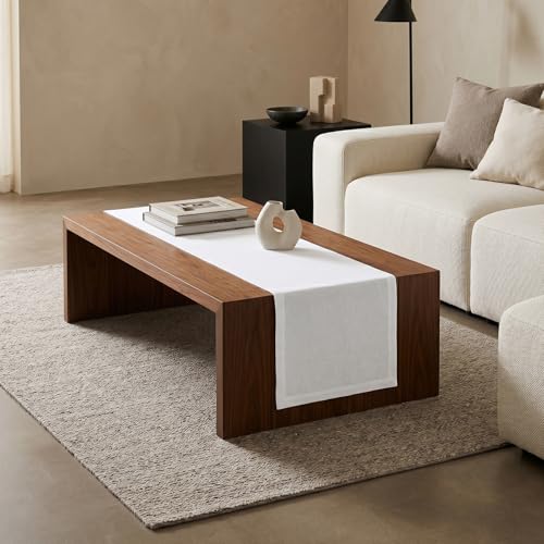 Solino Home Linen White Table Runner 72 Inches Long - 100% Pure Linen 14 x 72 Inch Table Runner for Dining, Spring, Summer, 4th of July - Fete by Solino Home - Image 2