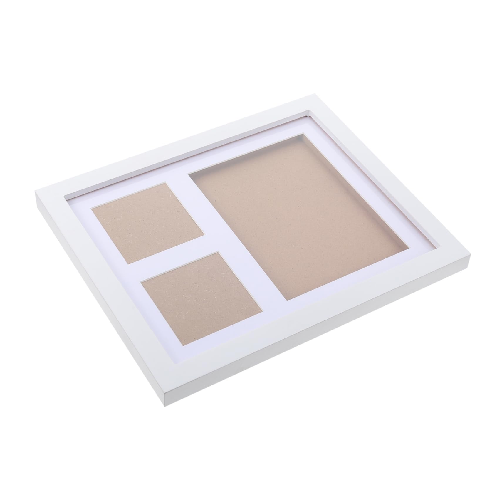 Totority Newborn Footprint Kit Milestone Board Handprint Photo Frame Memory Photo Holder White Clay