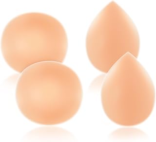 4 Pcs Silicone Butt Pads for Women Hip Pads Adhesive Reusable Butt Padded Underwear Hip Enhancer Shapewear Sticky Buttocks Enhancer Beige