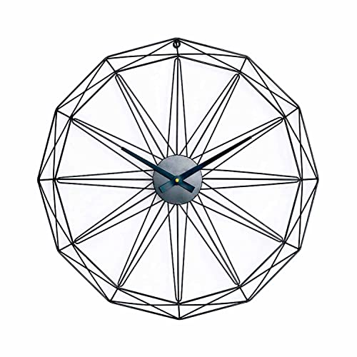 THINIA HOME Moderne Wanduhr, Schwarz, Ø 60 cm Cover