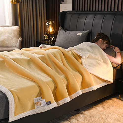 シープ調 ブランケット 毛布 厚手 ひざ掛け 二枚合わせ ダブル 180X200 北欧 フランネル ボアブランケット マイクロファイバー あったか 冬用 フリース生地 発熱 丸洗い ふわふわ 柔らかく肌触り 洗える毛布 お昼寝毛布