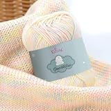 GentleBliss Soft Baby Yarn for Crocheting, 8-Pack (880Yds / 400G), Free Patterns, Beginners Friendly - Acrylic Baby Blanket Yarn for Knitting - Light Worsted 3 DK Weight - Rainbow Cream
