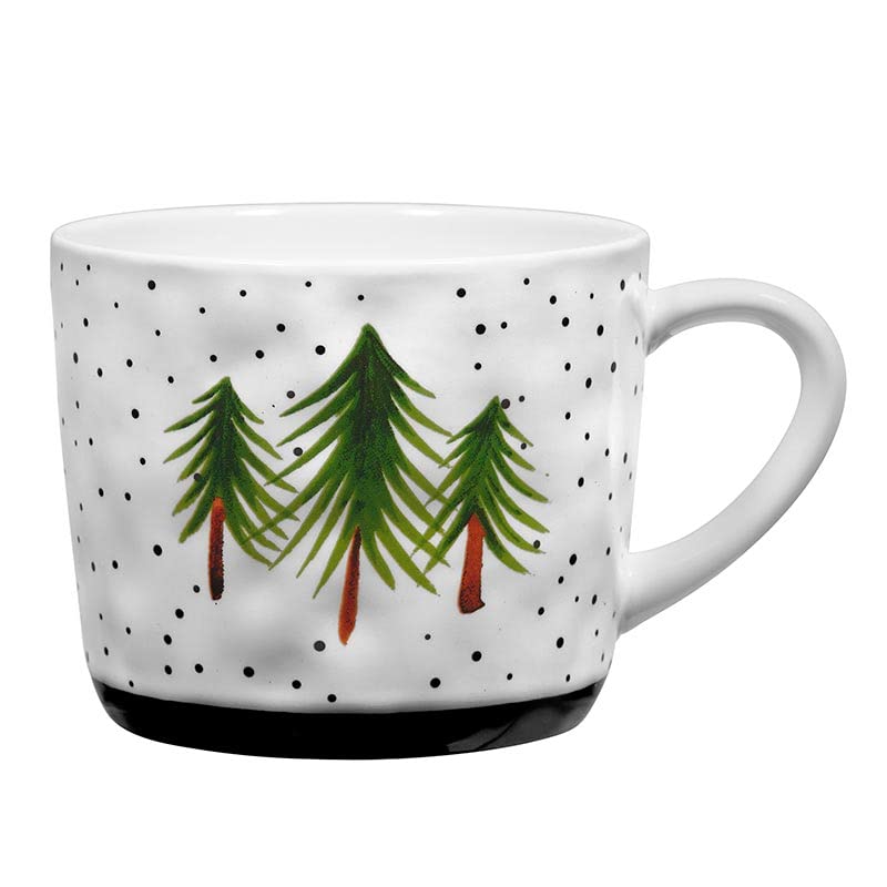 Creative BrandsChristmas Coffee Mugs Holiday Winter Stoneware Mug by the Heartfelt Collection, 15-Ounce, Peace Love Joy