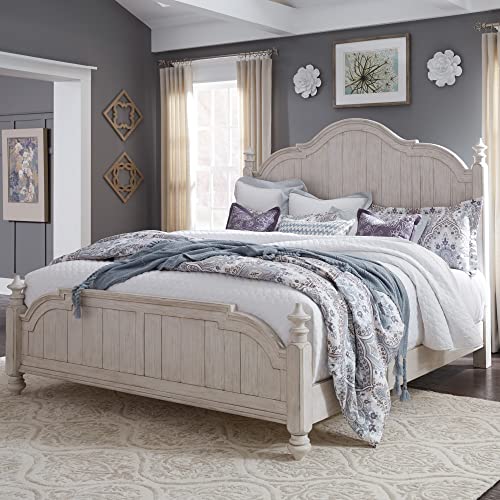 Liberty Furniture INDUSTRIES Farmhouse Reimagined Queen Poster Bed W65 x D89 x H64 White