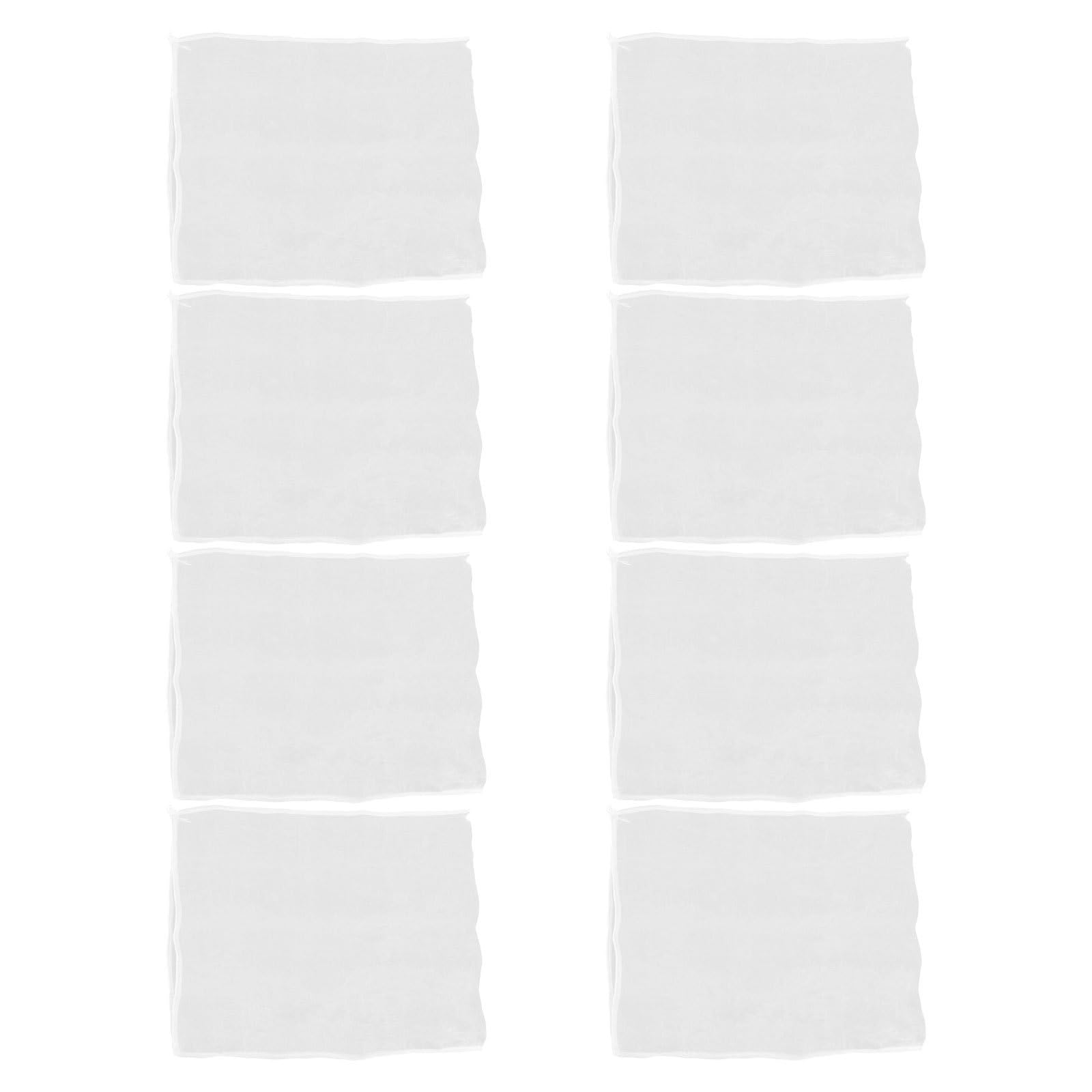 Uonlytech 8 Bolsas de Malla Antipájaros de Nylon Blanco con Cierre Doble para Protección Reutilizable en Huertos y Jardines de Fresas y Melocotones