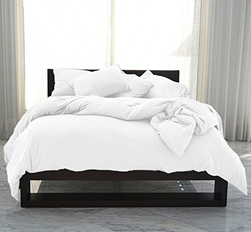 SHEEXOriginal Performance Cooling Duvet Cover Set, Lightweight Full/Queen Duvet Cover with 2 Standard Pillow Shams, Bright White