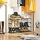 SONGMICS Schuhregal mit 6 Ebenen, offener Schuhschrank hoch, Schuhständer schmal, Schuhaufbewahrung, aus Metall, platzsparend, für Ankleidezimmer, Flur, 30 x 45 x 106 cm, schwarz LSA23BK