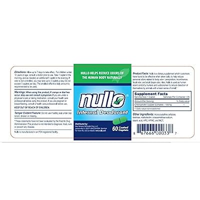 Nullo Internal Deodorant (60 Caplets)