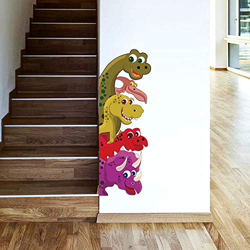 Dinosaurs Behind The Door Decals Dinosaur Wall Decals Peel & Stick Removable Stickers For Children Kids Bedroom Living Room Mural Wall Art #TOP4