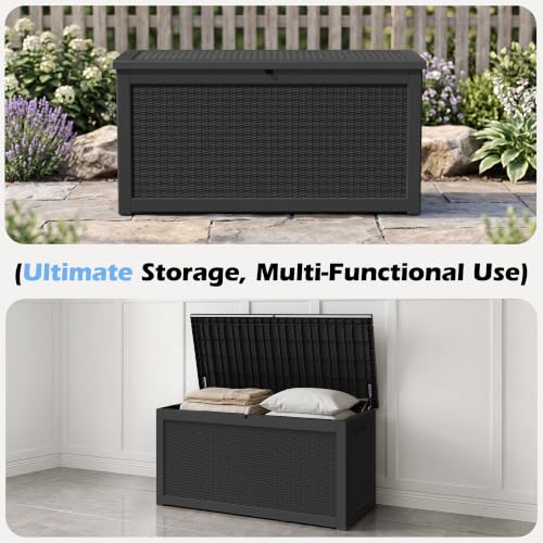 Image of Outdoor Storage Box Waterproof, 320 Gallon Deck Box for Patio Storage