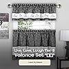 ACHIM Tier and Valance Window Curtain Set - 58 Inch Width, 24 Inch Length - Live, Love, Laugh (Charcoal) - Light Filtering Drapes for Kitchen, Bedroom, Living & Dining Room Home Decor #1