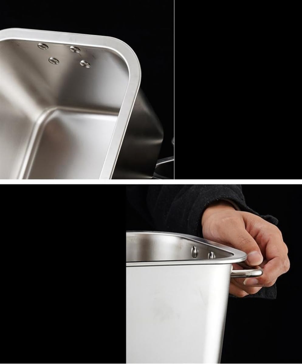 料理バット 蓋付き 60&times;40&times;7cm 大容量 深型 長方形 取っ手付き 油切り網付き 天ぷら・揚げ物の水切り/油切りに 耐熱 オー