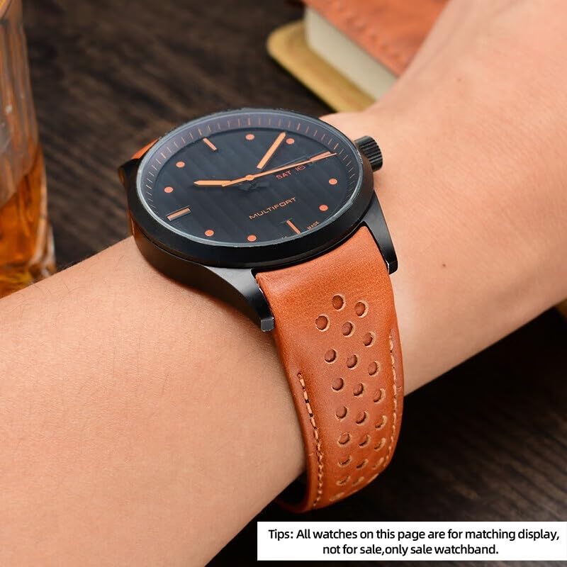 Sangle de montre incurvée en cuir de vache robuste pour séries Multifort M025.627 - 4