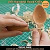 BeaverCraft S13L Wood Carving Tools Set for Spoon Carving 3 Knives in Tools Roll Leather Strop and Polishing Compound Hook Sloyd Detail Knife Left-Handed Spoon Carving Knives (S13L Left-Handed)