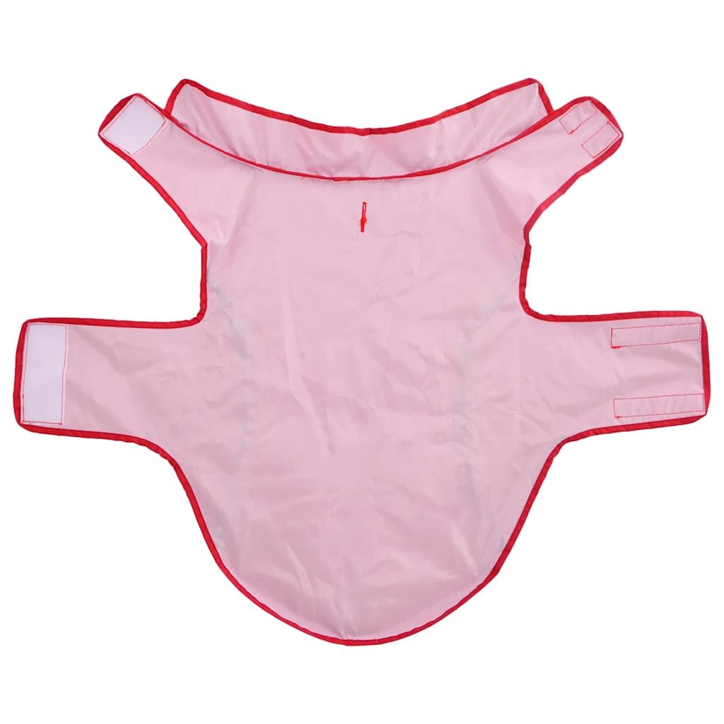 Impermeabile per cani con strisce riflettenti, in poliestere, rosso, L, impermeabile, antivento, con chiusura in , per autunno, inverno, outdoor, passeggiate, protezione da pioggia e freddo