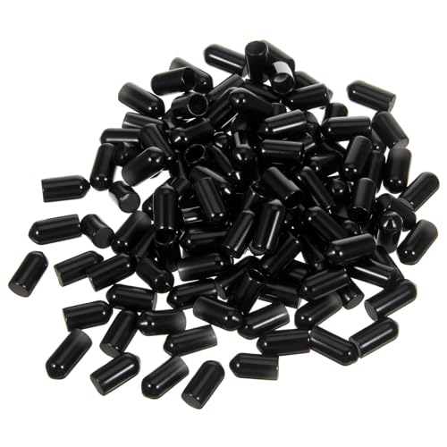 Rubber Caps for Bottles, 200PCS Liquor Pour Spout Covers for Liquor Bottle Spouts, Olive Oil Spouts, Pour Spot Caps, Black Rubber Pourer Cap (Not Include The Spout)