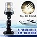 hatleues LED Stern Light, IP67 Waterproof 180° Fold Down 5000K White – Rear Boat Navigation Lights & Running Lights for Pontoon, Fishing, Bass, Jon Boats 12V 6inch