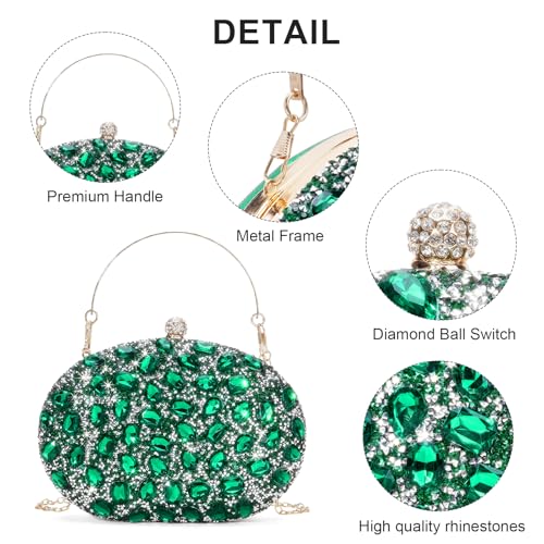 Image of RNIEGA Rhinestone Clutch Purses for Women Evening Wedding Formal Party Purses Crystal Diamond Glitter Sparkly Handbag