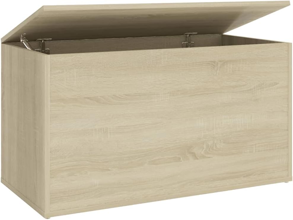 vidaXLStorage Chest Modern Household Furniture Accessories Storage Space Bedding Blanket Box Cabinet Trunk Container Unit Chipboard Sonoma Oak