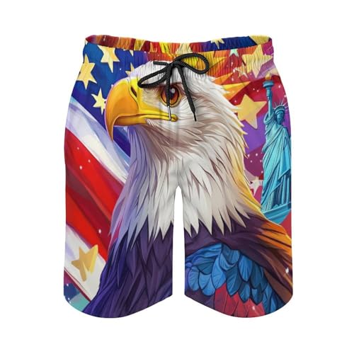 New York City Ea-gles Men's Swim Trunks Quick Dry Board Shorts Hawaiian Beach Shorts With Pocket4
