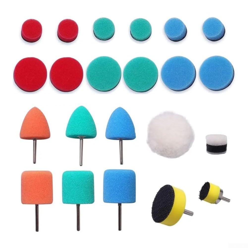 Kit Pulido Coche 22 Pcs Espuma Lana para mini Kit Pulido Coche