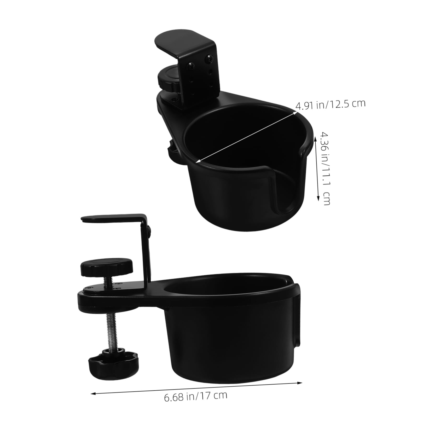 iplusmile 2piezas Soporte De Taza De Escritorio Clip Giratorio Para Mesa Organizador De Bebidas Para Oficina y Gaming Soporte De Botella De Mesa Compacto y Elegante