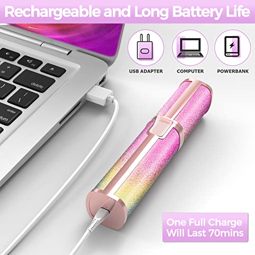 Facial Hair Removal For Women Face, Flawless Touch Hair Remover Womens, 2 In 1 Trimmer For Women Facial Hair, Rechargeable Eyebrow Epilator Razor Shaver For Peach Fuzz, Lips, Chin, Arms With Led Light #TOP5