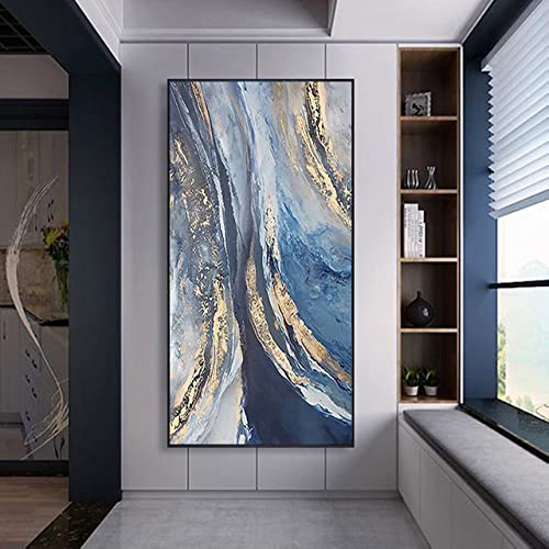 Peinture à l'huile paysage WunM Studio CE toile grand format sans cadre décor salon